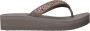 Skechers Vinyasa Wild Daisies VEGAN Slipper Dames Taupe - Thumbnail 1