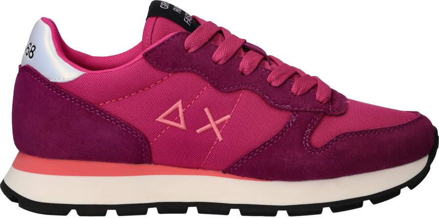 SUN68 Ally Solid Nylon Sneakers Dames Roze