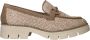 Tamaris Vegan geweven loafer met bruine accenten Beige Dames - Thumbnail 4