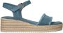 Tamaris Platform sandaal met espadrille look Blue - Thumbnail 4