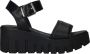 Tamaris Zwarte Casual Open Platte Sandalen Black Dames - Thumbnail 3