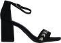 Tamaris Stijlvolle zwarte leren hoge hak sandalen Black Dames - Thumbnail 3