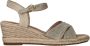 Tamaris Gouden Glitter Sandalette Sleehak Multicolor Dames - Thumbnail 3