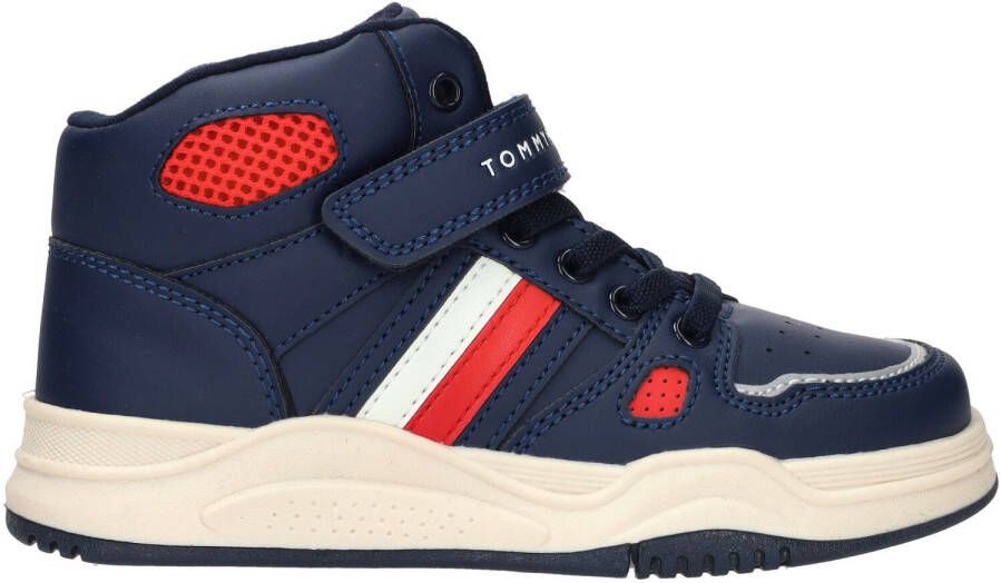 Tommy Hilfiger sneakers donkerblauw Jongens Imitatieleer Logo 37 - Foto 3