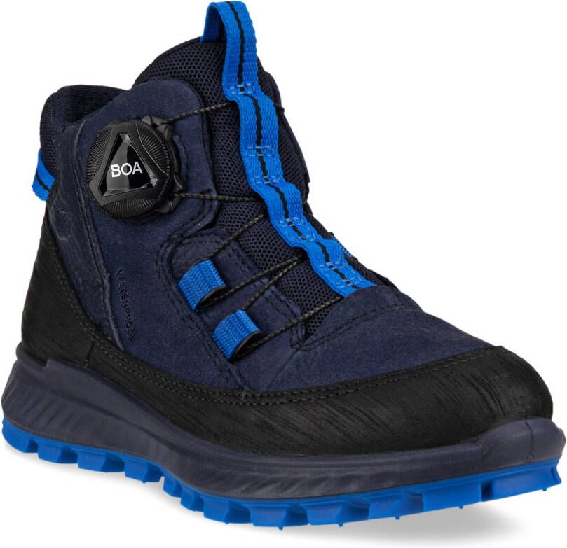 ECCO Exostrike Kids Kinderen waterdichte halfhoge outdoorboot van nubuck Blauw Size: 37 (UK 4-4.5)