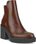 ECCO Fluted Heel Dames leren enkellaars Bruin Size: 42 (UK 8-8.5) - Thumbnail 1