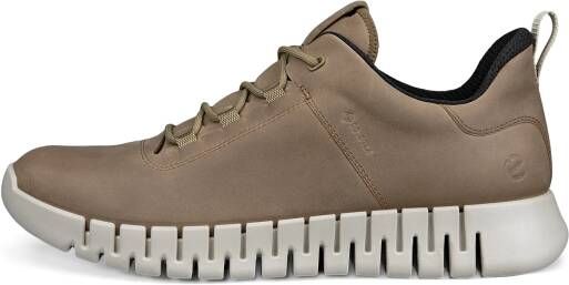 ECCO Gruuv M Heren sneaker van nubuck met Gore-Tex Bruin Size: 45 (UK 10.5-11)