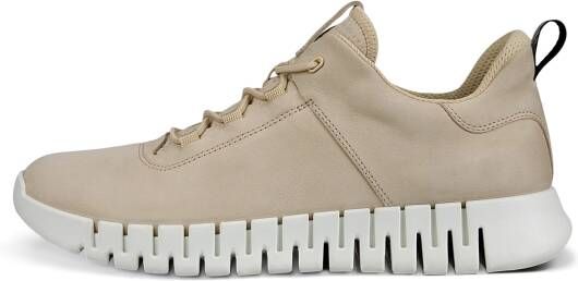 ECCO Gruuv M Heren nubuck sneaker Beige Size: 42 (UK 8-8.5)