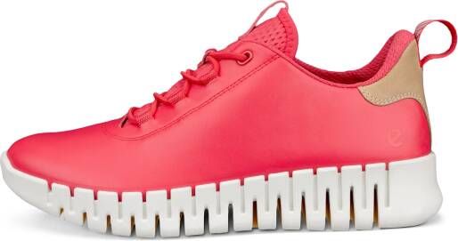 ECCO Gruuv W Dames leren sneaker Rood Size: 35 (UK 2.5-3)