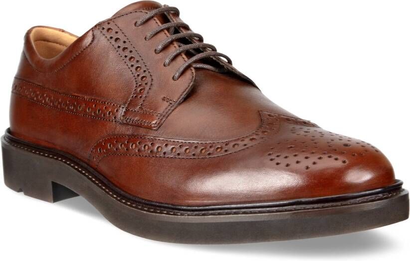 ECCO Metropole London Heren leren schoen met brogue Bruin Size: 45 (UK 10.5-11)