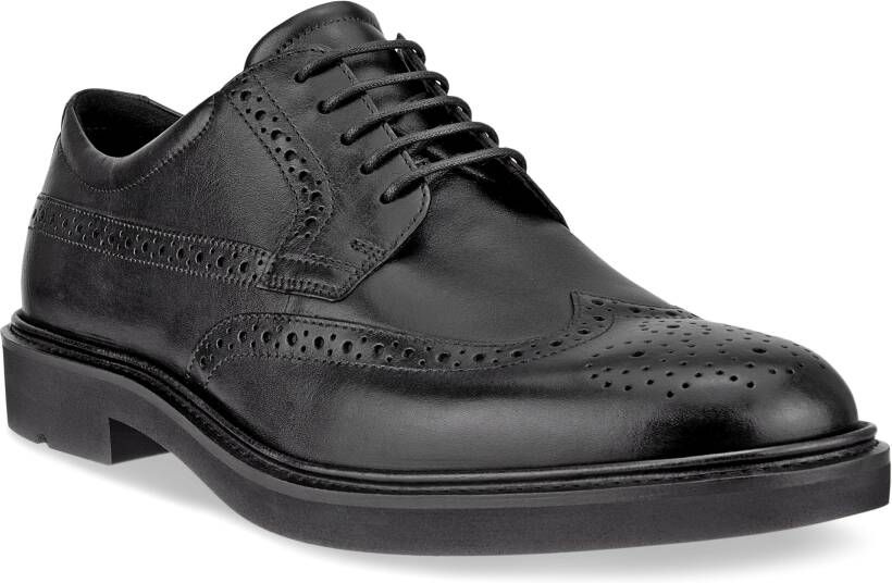 ECCO Metropole London Heren leren schoen met brogue Zwart Size: 45 (UK 10.5-11)