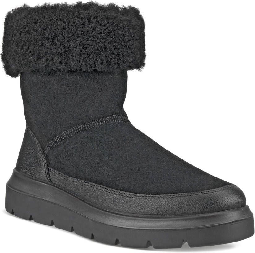 ECCO Nouvelle Dames suède winterlaars Zwart Size: 40 (UK 6.5-7)