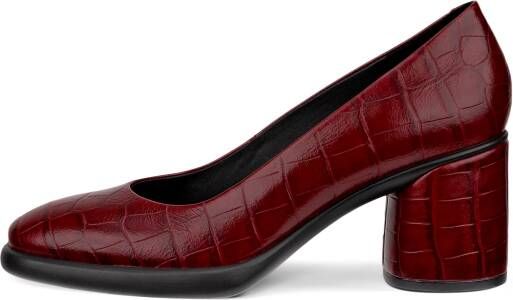 ECCO Sculpted LX 55 Dames leren pump met blokhak Rood Size: 38 (UK 5-5.5)