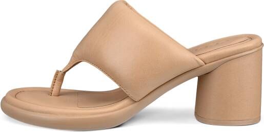 ECCO Sculpted Sandal LX 55 Dames leren sandaal met hak Beige Size: 40 (UK 6.5-7)