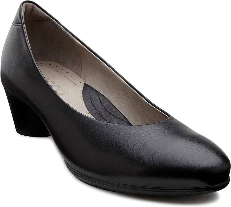 ECCO Sculptured 45 Dames leren pump met blokhak Zwart Size: 36 (UK 3.5-4)