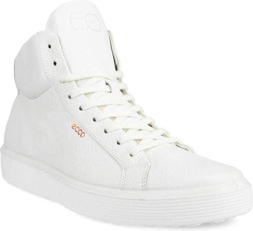 ECCO Soft 60 M Heren hoge leren sneaker Wit Size: 42 (UK 8-8.5)