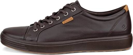 ECCO Soft 7 M Heren leren sneaker Bruin Size: 45 (UK 10.5-11)