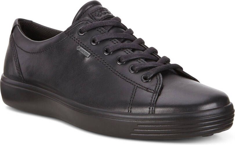 ECCO Soft 7 M Heren leren sneaker Zwart Size: 45 (UK 10.5-11)