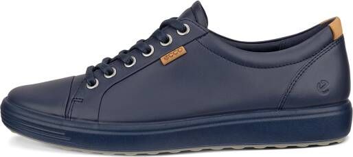 ECCO Soft 7 W Dames leren sneaker Blauw Size: 35 (UK 2.5-3)