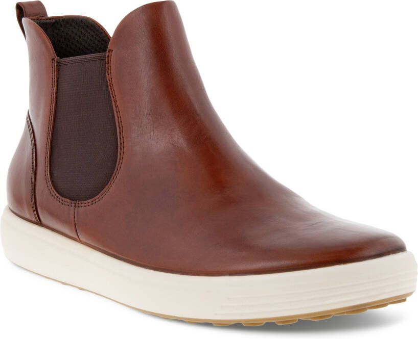 ECCO Soft 7 W Dames leren Chelsea boot Bruin Size: 36 (UK 3.5-4)