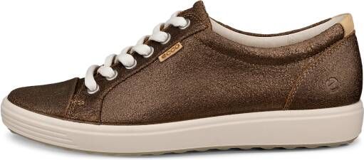 ECCO Soft 7 W Dames leren sneaker Bruin Size: 38 (UK 5-5.5)