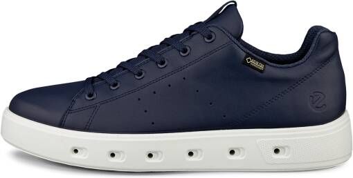 ECCO Street 720 M Heren leren sneaker met Gore-Tex Marineblauw Size: 47 (UK 12-12.5)