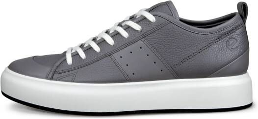 ECCO Street Ace M Heren leren sneaker Grijs Size: 45 (UK 10.5-11)