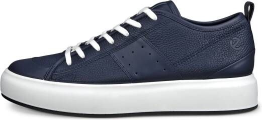 ECCO Street Ace M Heren leren sneaker Marineblauw Size: 45 (UK 10.5-11)