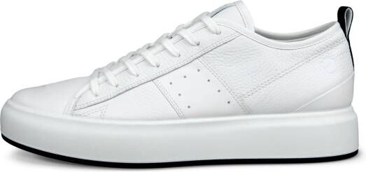 ECCO Street Ace M Heren leren sneaker Wit Size: 45 (UK 10.5-11)