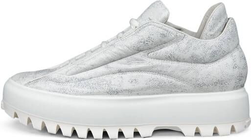 ECCO Street Ace RAL7000 M Heren leren sneaker Wit Size: 45 (UK 10.5-11)