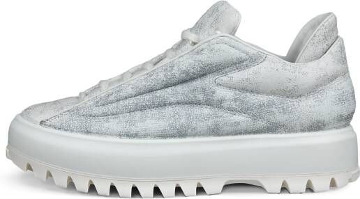 ECCO Street Ace RAL7000 W Dames leren sneaker Wit Size: 40 (UK 6.5-7)