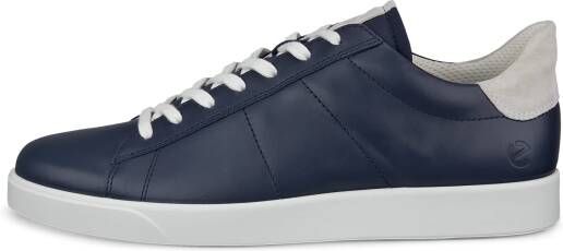 ECCO Street Lite M Heren leren sneaker Marineblauw Size: 45 (UK 10.5-11)