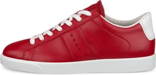 ECCO Street Lite W Dames leren sneaker Rood Size: 40 (UK 6.5-7)