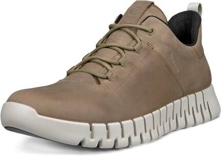 ECCO Gruuv M Heren sneaker van nubuck met Gore-Tex Bruin Size: 39 (UK 6)