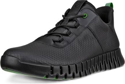 ECCO Gruuv M Heren leren sneaker Zwart Size: 41 (UK 7.5)