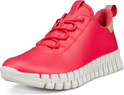 ECCO Gruuv W Dames leren sneaker Rood Size: 35 (UK 2.5-3)