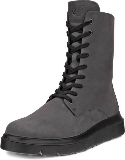 ECCO Nouvelle Dames leren veterlaars Grijs Size: 37 (UK 4.5)