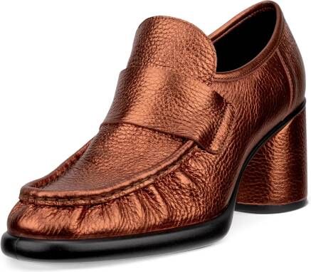 ECCO Sculpted LX 55 Dames leren loafer met hak Bruin Size: 39 (UK 6)