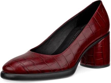 ECCO Sculpted LX 55 Dames leren pump met blokhak Rood Size: 37 (UK 4.5)