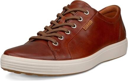 ECCO Soft 7 M Heren leren sneaker Bruin Size: 39 (UK 6)