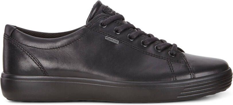 ECCO Soft 7 M Heren leren sneaker Zwart Size: 45 (UK 10.5-11)