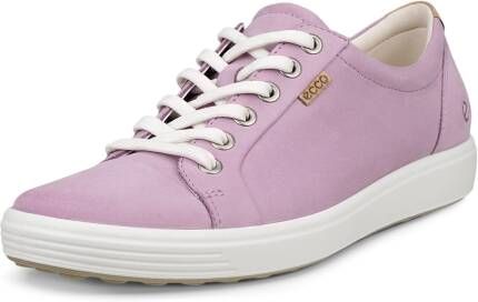 ECCO Soft 7 W Dames leren sneaker Purper Size: 35 (UK 2.5-3)