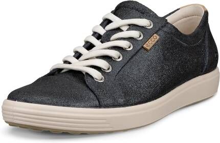 ECCO Soft 7 W Dames leren sneaker Zwart Size: 36 (UK 3.5-4)