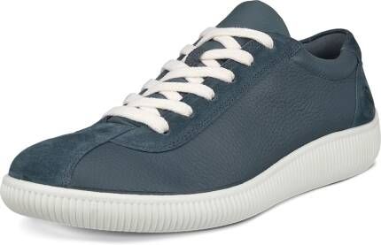 ECCO Soft Zero M Heren leren sneaker Marineblauw Size: 40 (UK 6.5-7)