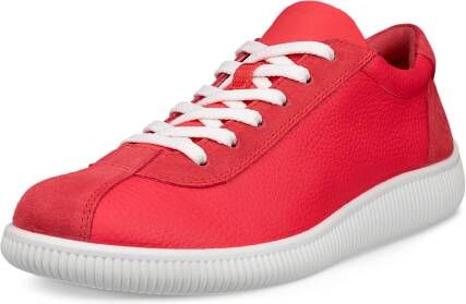 ECCO Soft Zero W Dames leren sneaker Rood Size: 37 (UK 4.5)