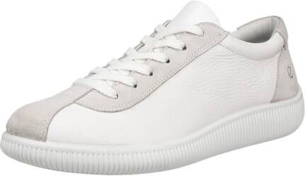 ECCO Soft Zero W Dames leren sneaker Wit Size: 35 (UK 2.5-3)