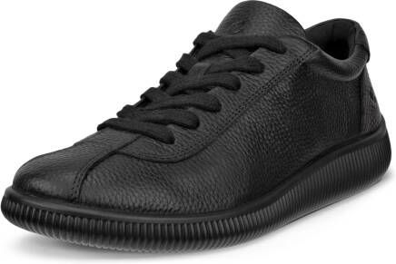 ECCO Soft Zero W Dames leren sneaker Zwart Size: 39 (UK 6)