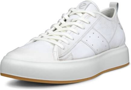 ECCO Street Ace M Heren leren sneaker Grijs Size: 39 (UK 6)