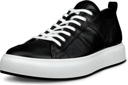 ECCO Street Ace M Heren leren sneaker Zwart Size: 42 (UK 8-8.5)