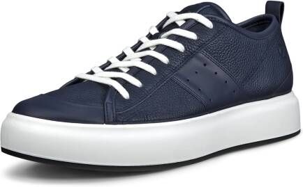 ECCO Street Ace M Heren leren sneaker Marineblauw Size: 39 (UK 6)